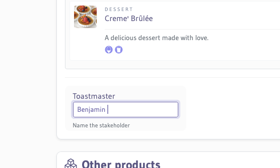 The Text field type screenshot text field type
